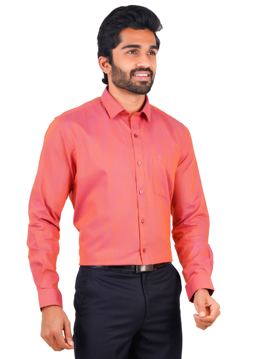 Mens Formal Shirt Full Sleeves Pale Violet Red T32 TH10-Side view