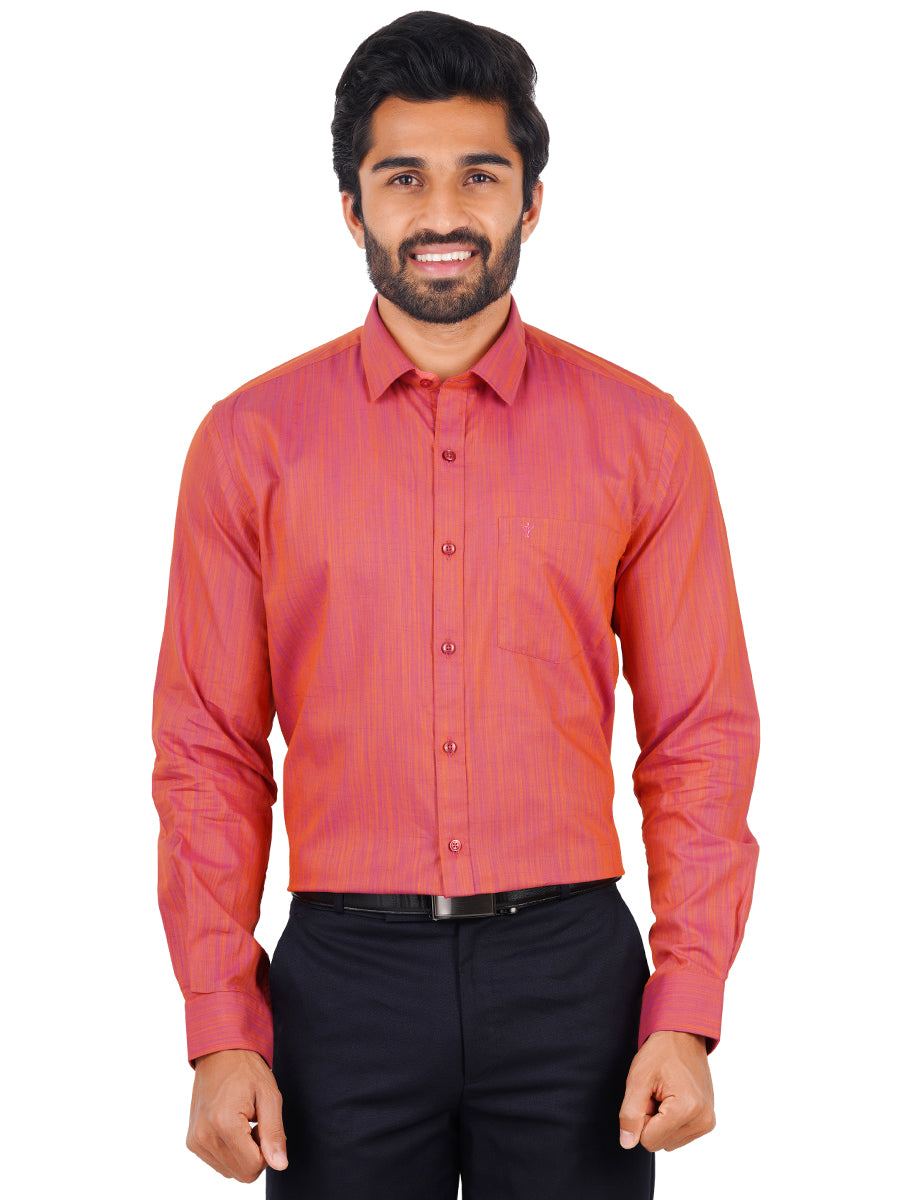 Mens Formal Shirt Full Sleeves Pale Violet Red T32 TH10