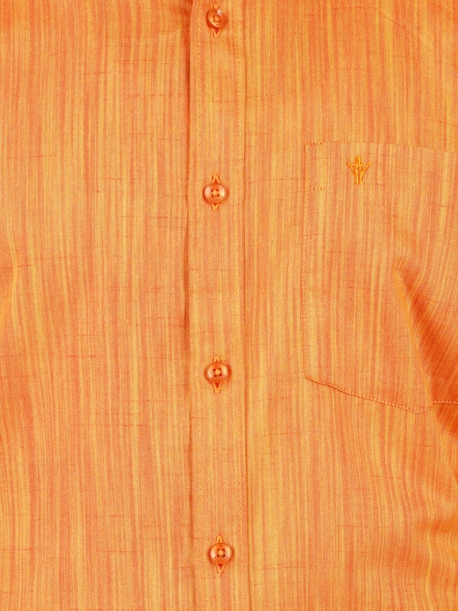 Mens Formal Shirt Full Sleeves Orange T32 TH5-Zoom view