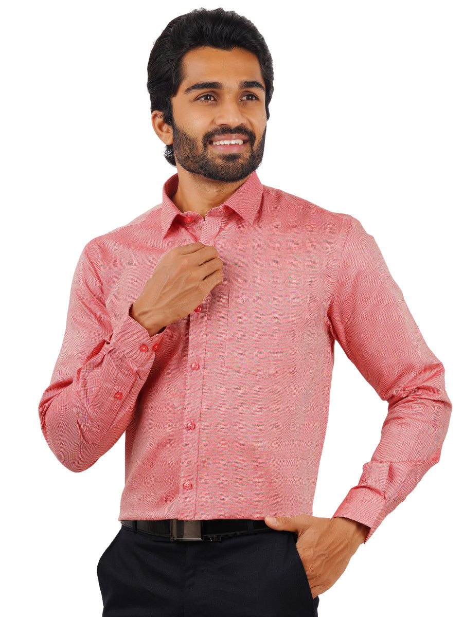 Mens Formal Shirt Full Sleeves Bright Pink T18 CY3
