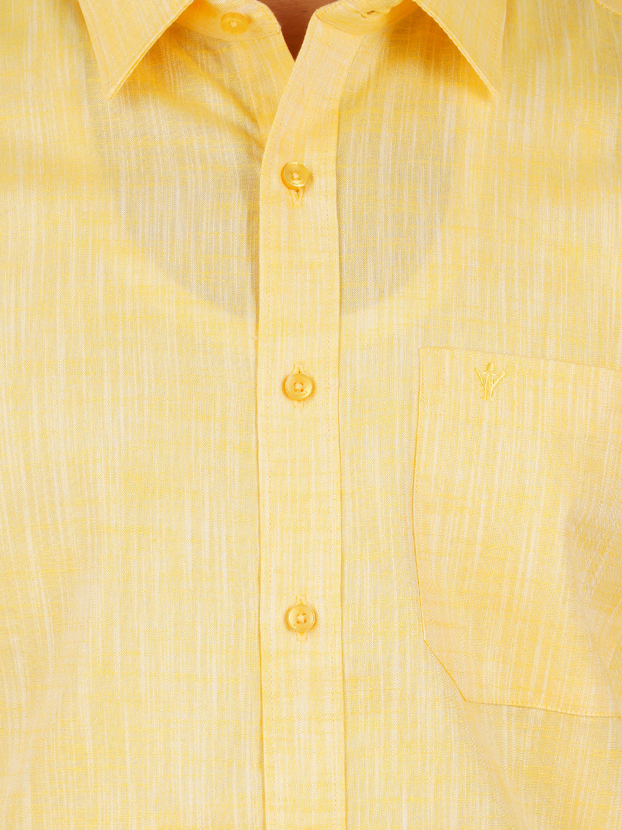 Mens Formal Shirt Full Sleeves Yellow CL2 GT14-Zoom view