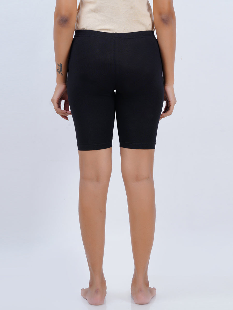 Women Cotton Black Tights (Pack of 2)