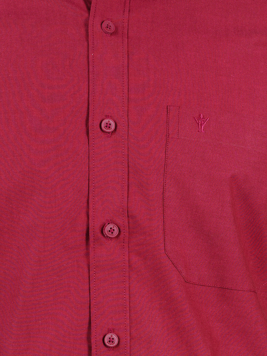 Mens Fancy Border Dhoti & Shirt Set Half Sleeves Purple G116-Zoom view