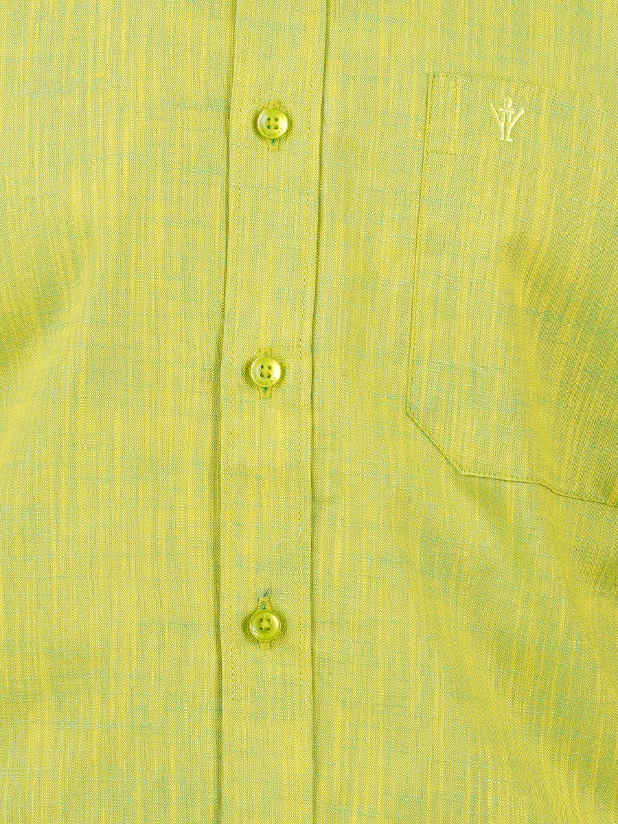 Mens Formal Shirt Full Sleeves Yellowish Green CL2 GT2-Zoom view