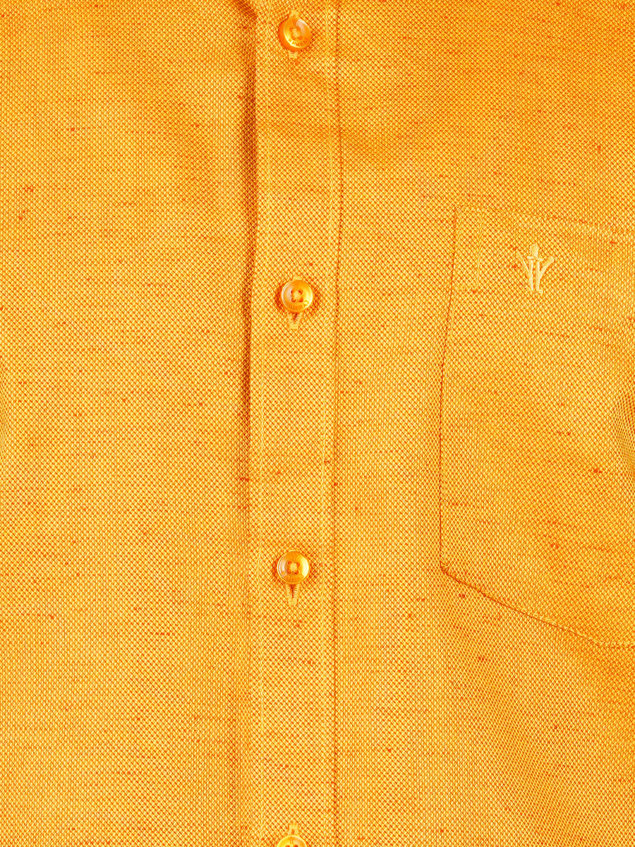Mens Formal Shirt Half Sleeves Bright Orange T18 CY2-Zoom view