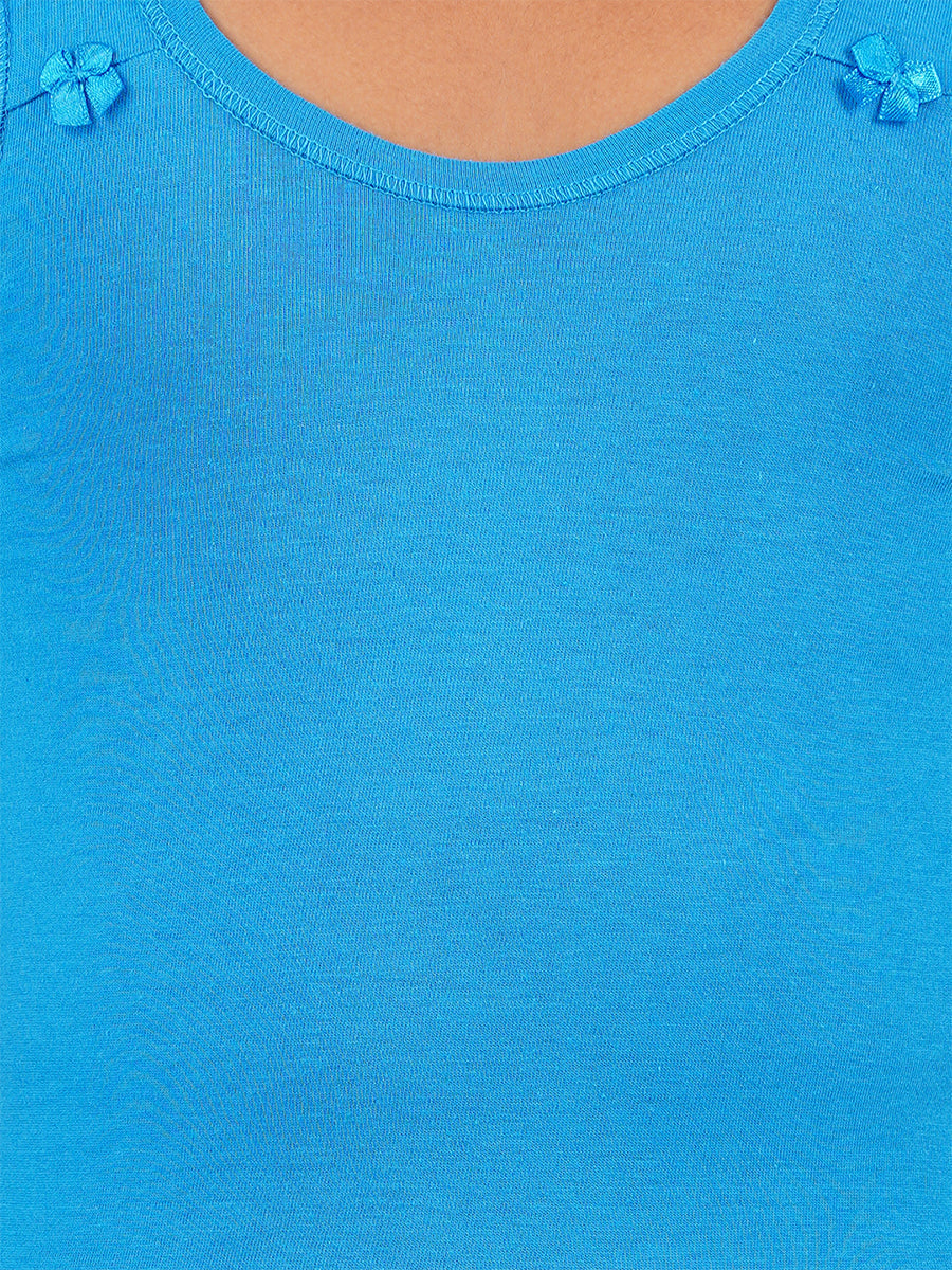 Soft Combed Cotton Round Neck Comfort Camisole Colour (2PCs Pack)-Zoom view blue