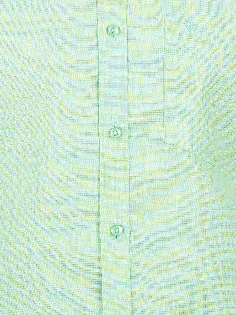 Mens Formal Shirt Full Sleeves Plus Size Pista Green T25 TA3-Zoom view