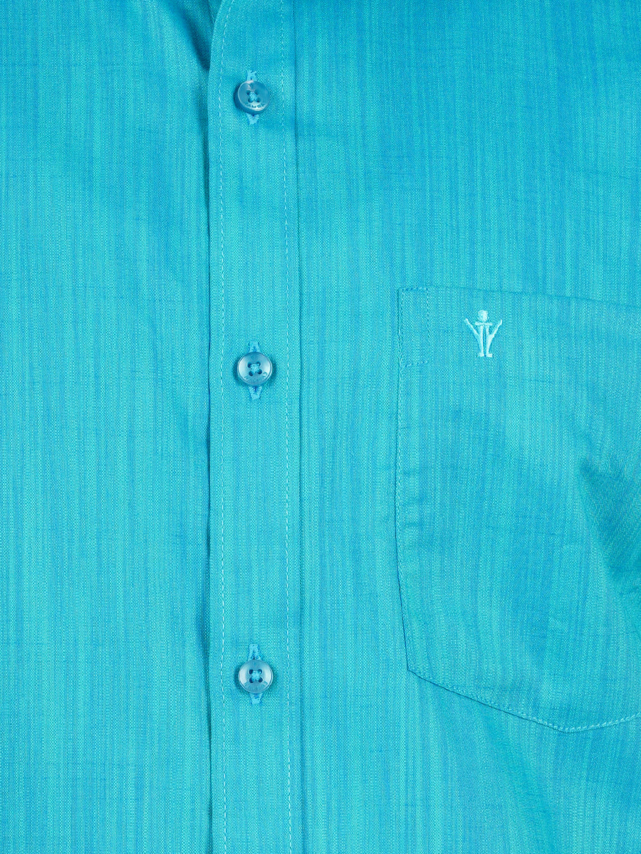 Men Cotton Rich Shirt Blue T32 TH9