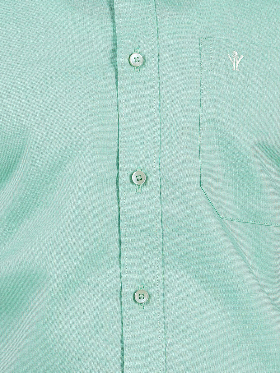 Premium Cotton Shirt Half Sleeves Pale Cyan EL GP4-Zoom view
