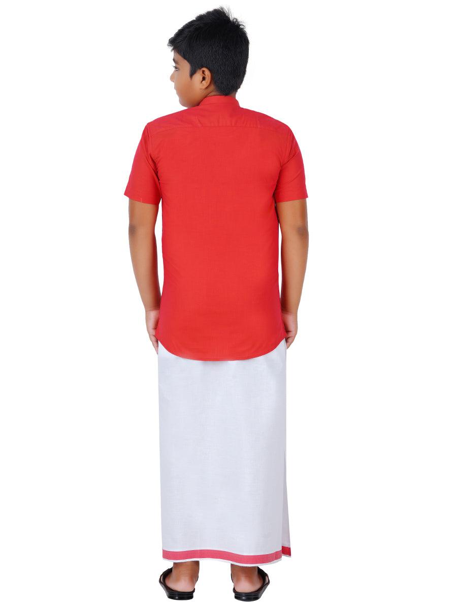 Boys Matching Dhoti & Shirt Combo G114 -  Ramraj Cotton-Back view