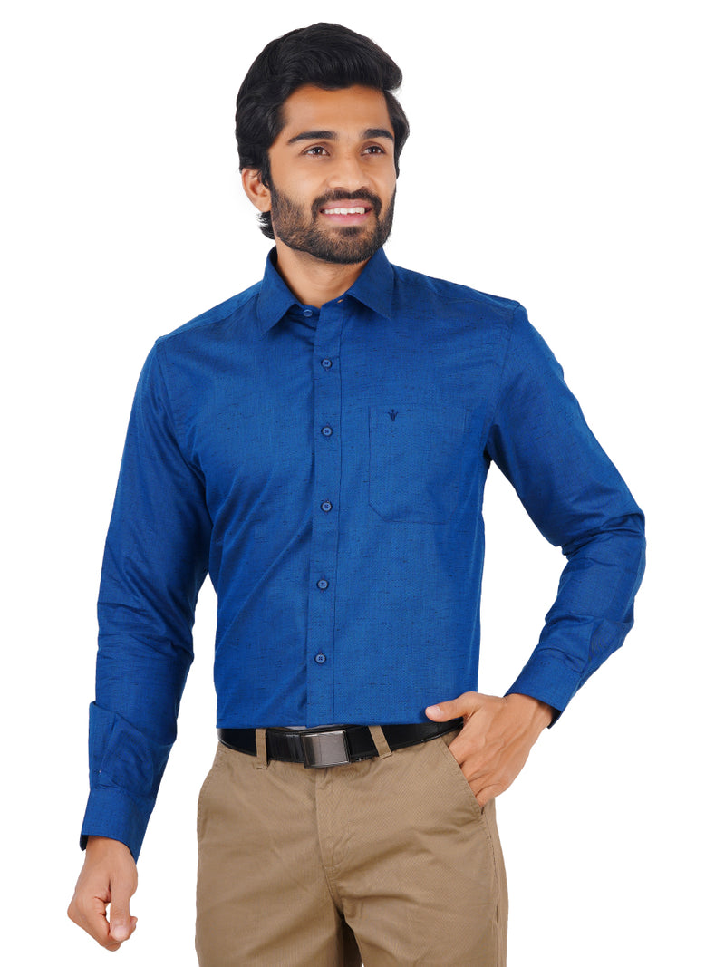 Mens Formal Shirt Full Sleeves Dark Blue T16 CO9