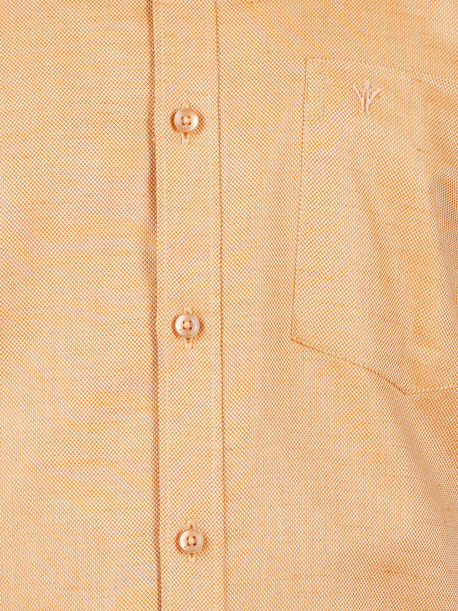 Mens Formal Shirt Half Sleeves Light Orange T18 CY1-Zoom view