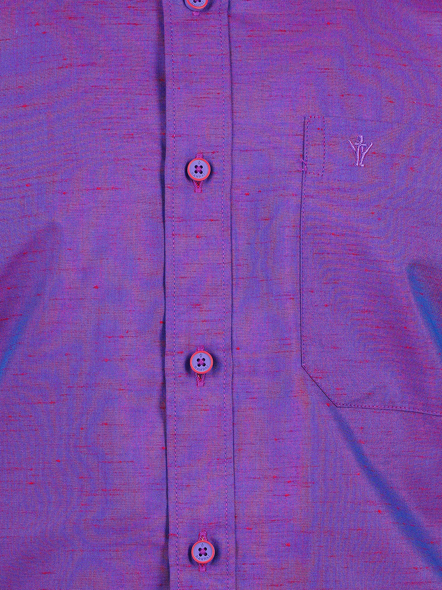 Mens Formal Shirt Half Sleeves Pale Purple T16 CO7-Zoom view