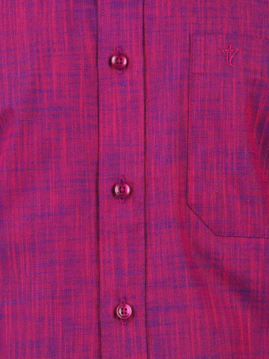 Mens Formal Shirt Half Sleeves Purple CL2 GT4-Zoom view