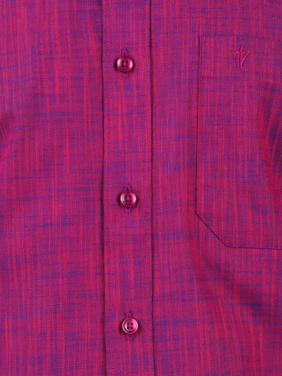 Mens Formal Shirt Half Sleeves Plus Size Purple CL2 GT4-Zoom view