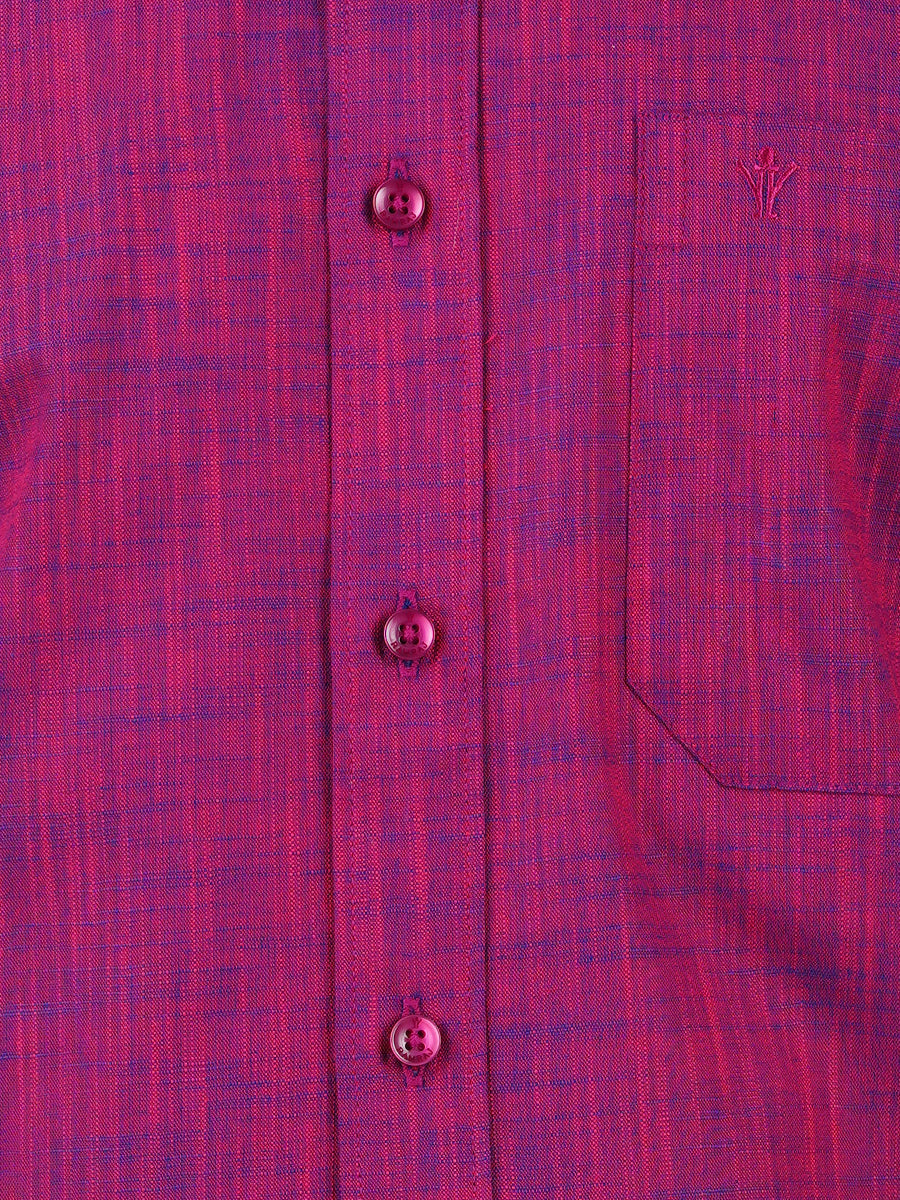 Mens Formal Shirt Half Sleeves Plus Size Purple CL2 GT4-Zoom view