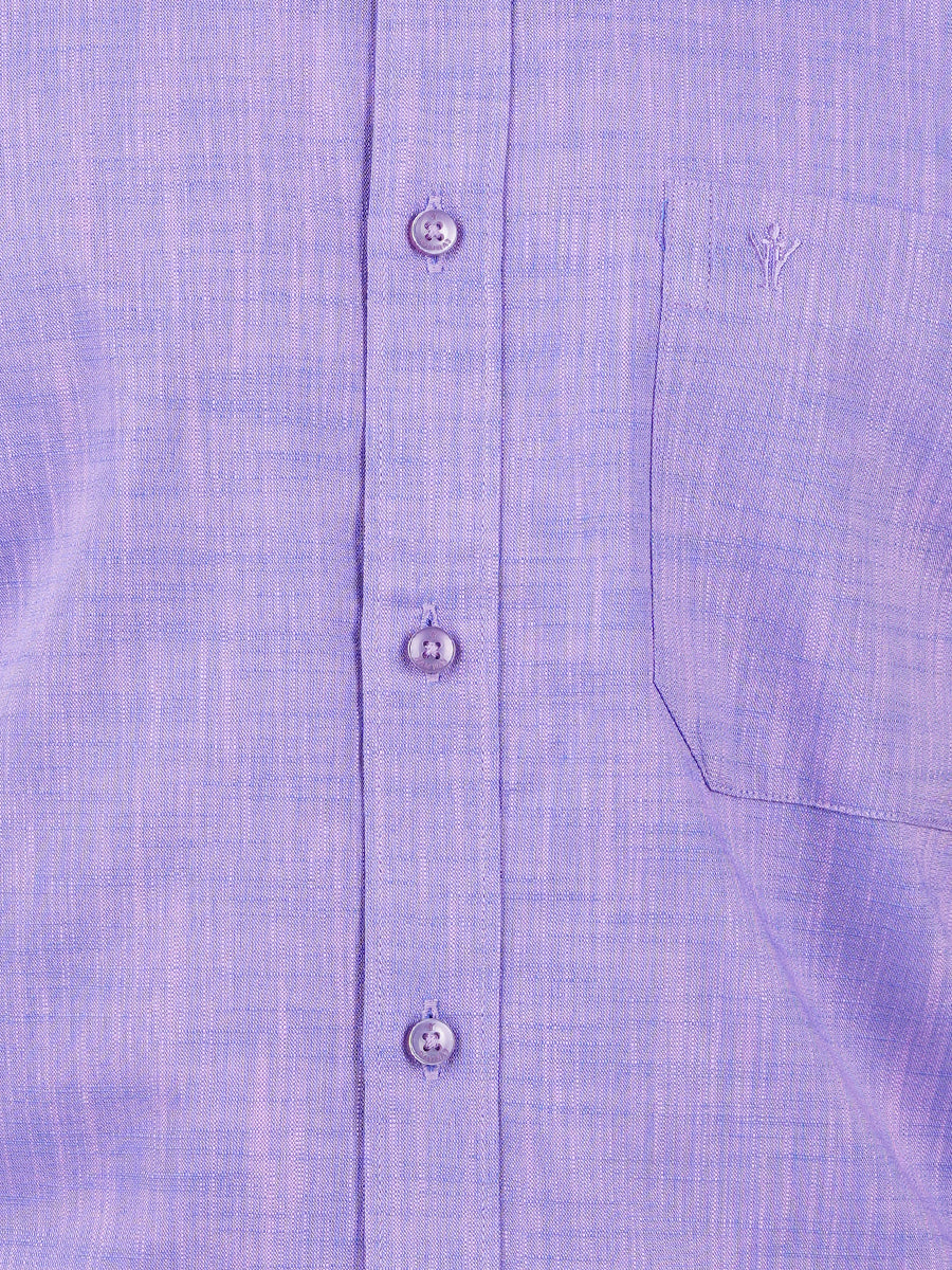 Mens Formal Shirt Full Sleeves Plus Size Violet CL2 GT11-Zoom view