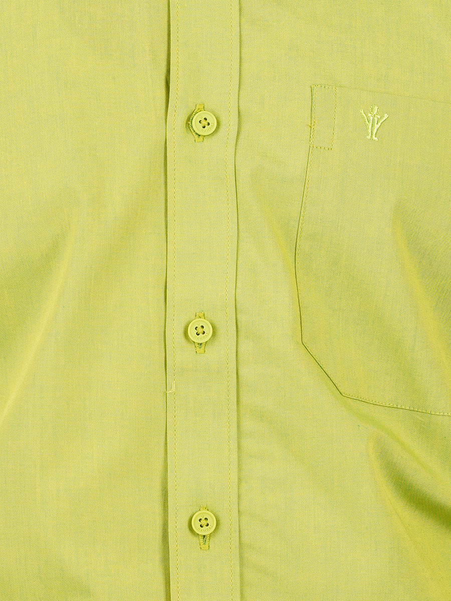Mens Premium Cotton Formal Shirt Full Sleeves Green MH G112-Zoom view