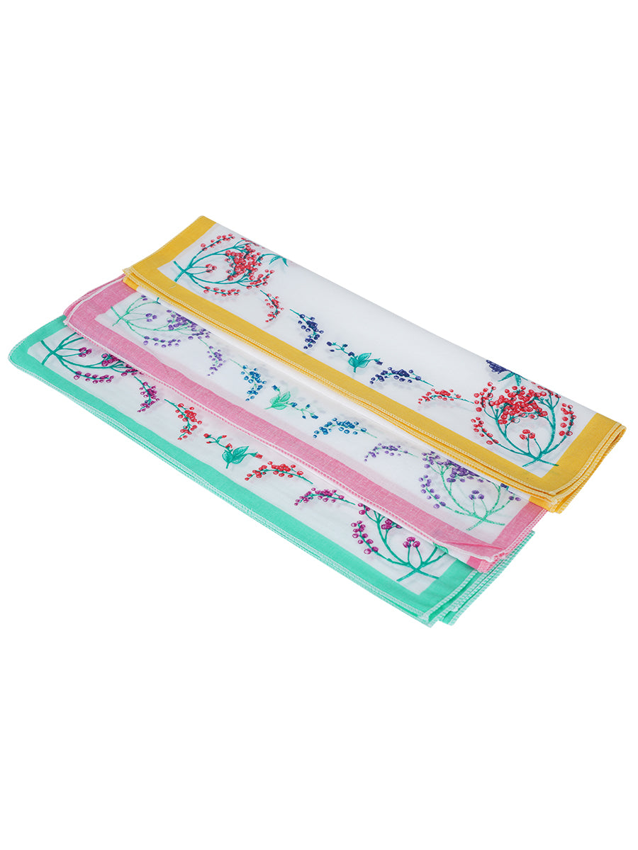 Ladies Hand Kerchief Pack of Six-MixCOlour view one