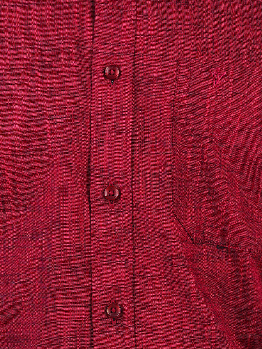 Mens Formal Shirt Half Sleeves Red CL2 GT3-Zoom view