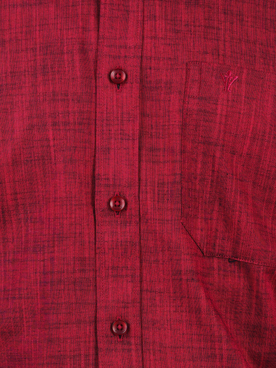Mens Formal Shirt Half Sleeves Plus Size Red CL2 GT3-Zoom view