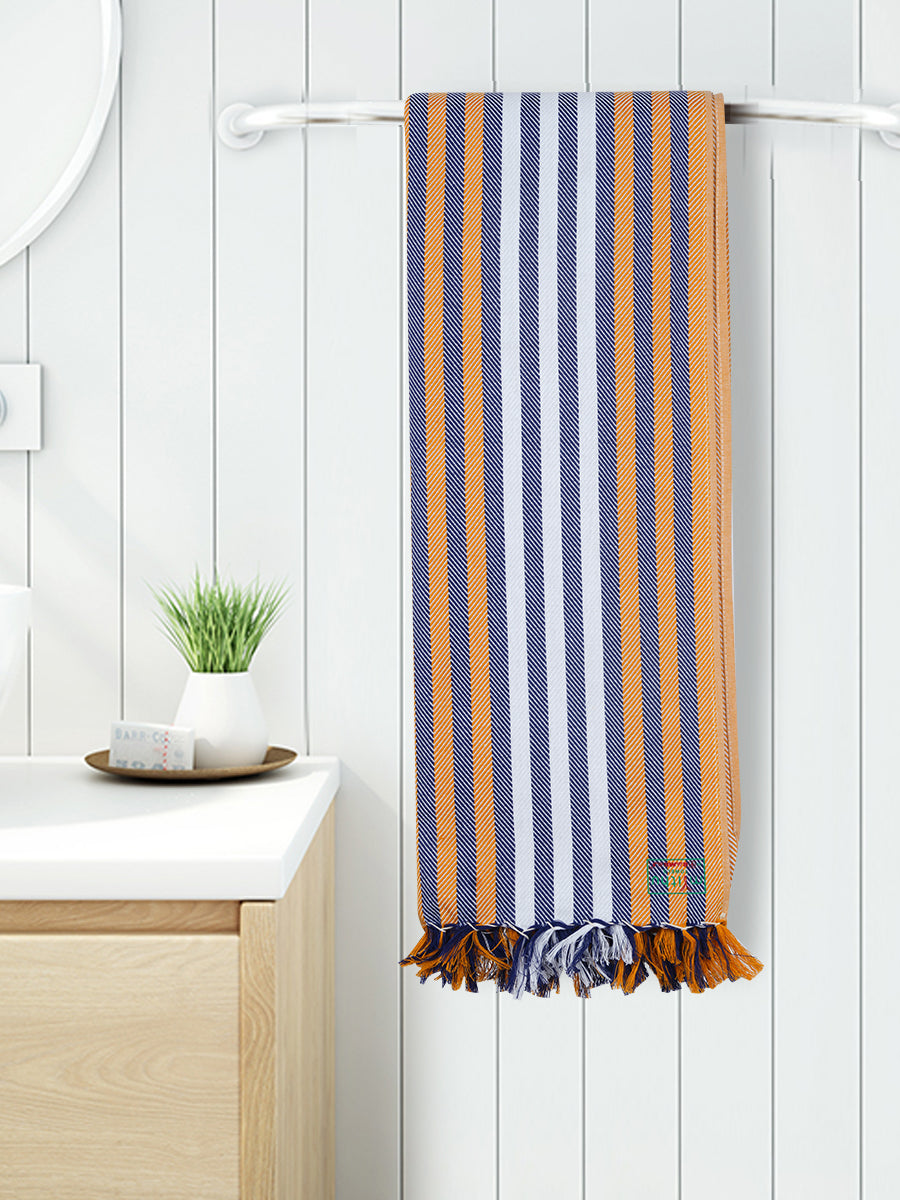 Nice Time Cotton Colour Bath Towel-Length view