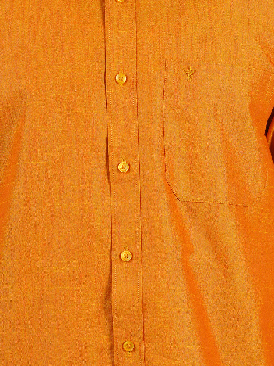 Mens Matching Jari Border Dhoti & Shirt Set Full Gold VB2-Zoom view