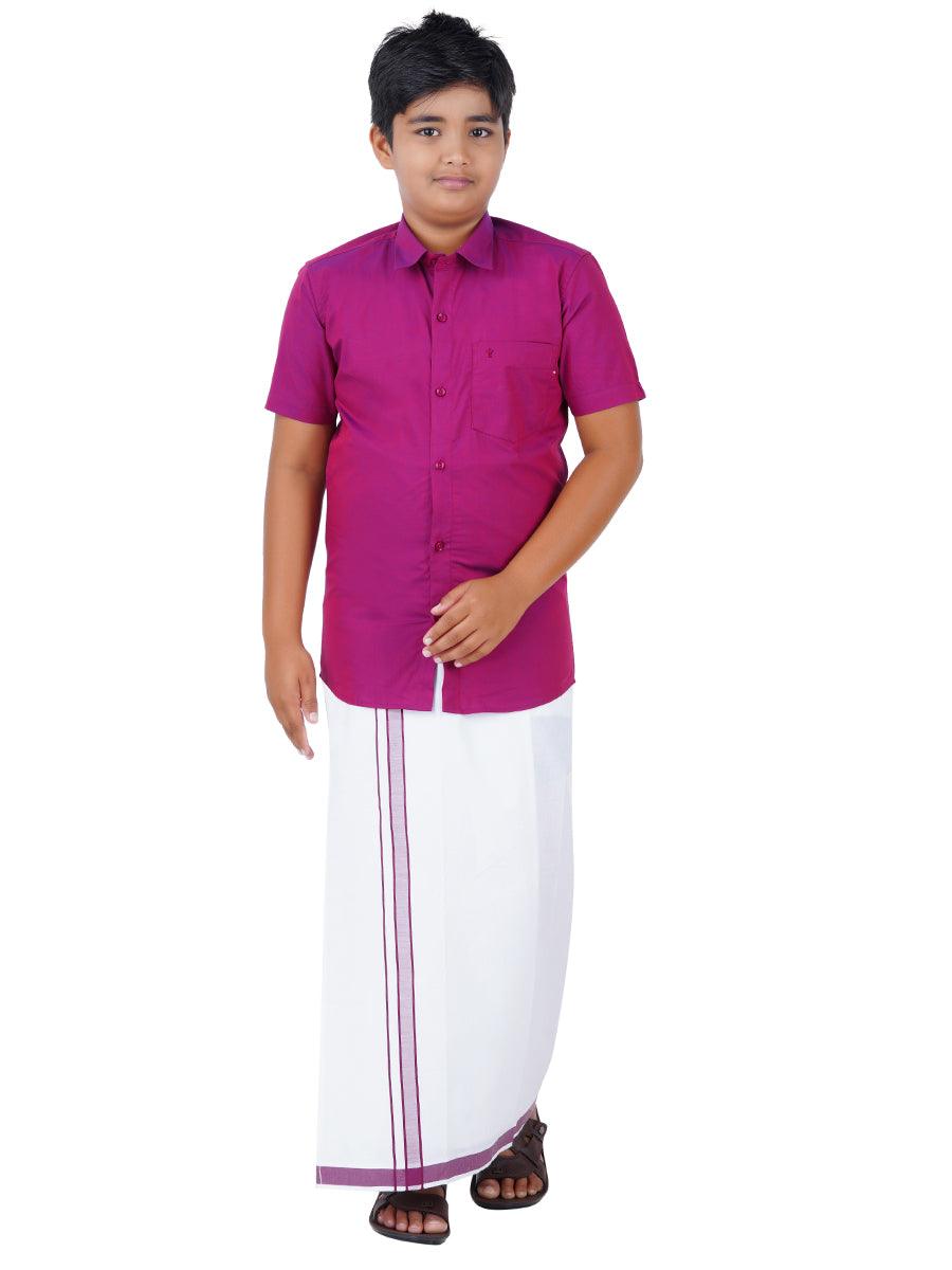 Boys Matching Dhoti & Shirt Combo G111 -  Ramraj Cotton