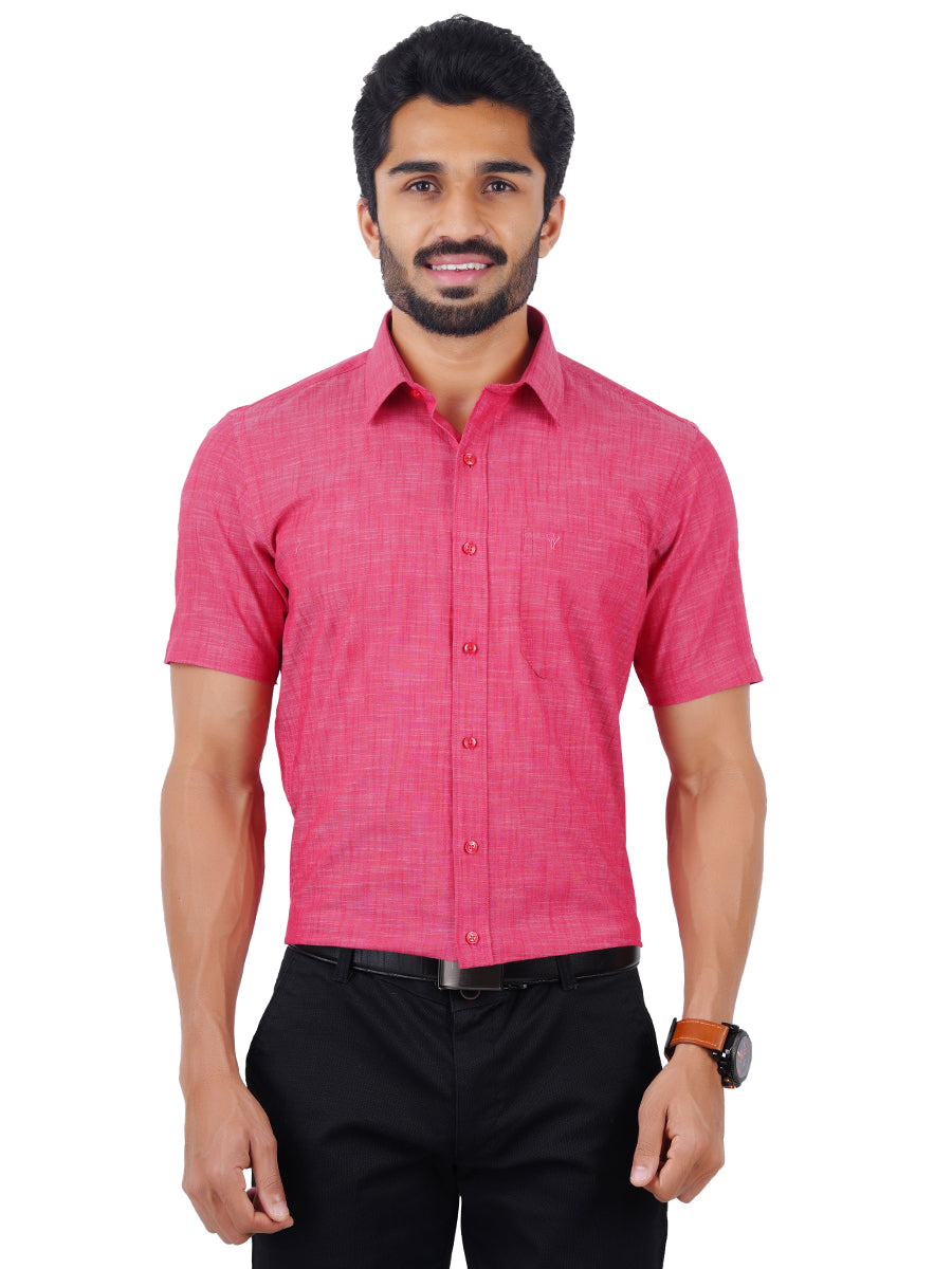 Mens Formal Shirt Half Sleeves Pink CL2 GT1
