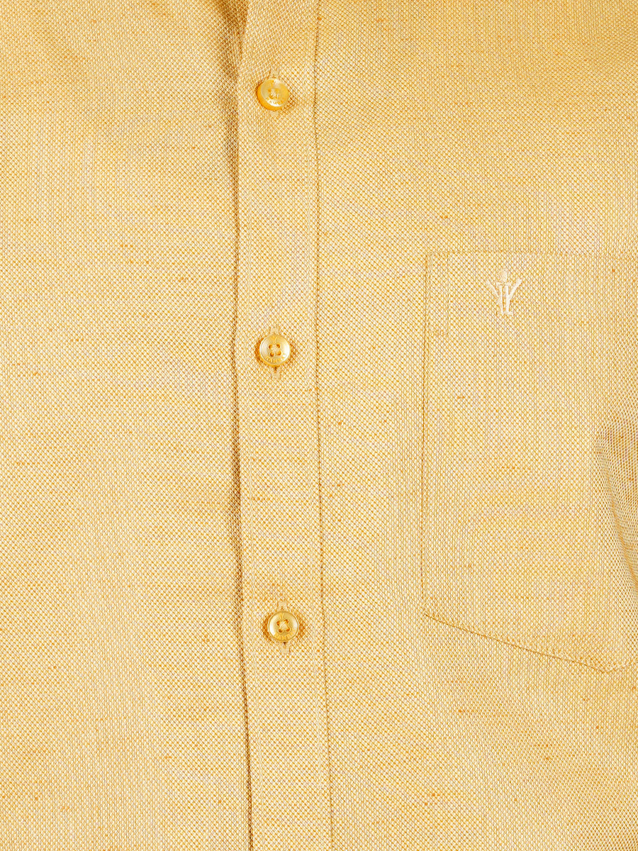 Mens Formal Shirt Full Sleeves Light Orange T18 CY6-Zoom view