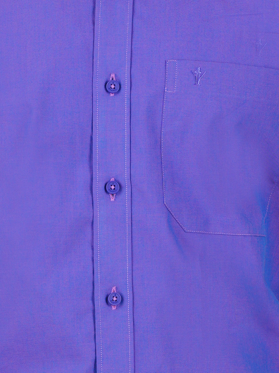 Premium Cotton Half Sleeves Violet Shirt MH G104-Zoom view