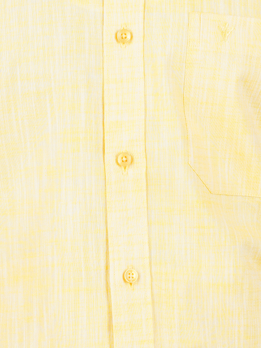 Mens Formal Shirt Half Sleeves Yellow CL2 GT14-Zoom view