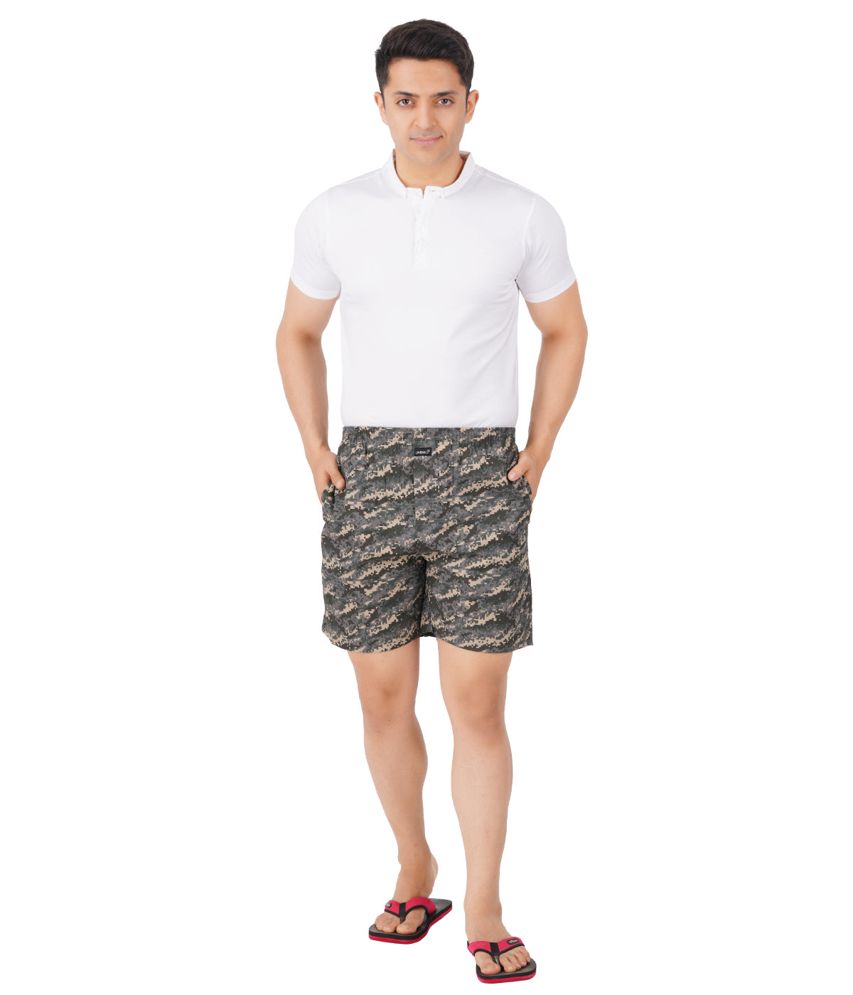 Mens Woven Boxer Long WB17