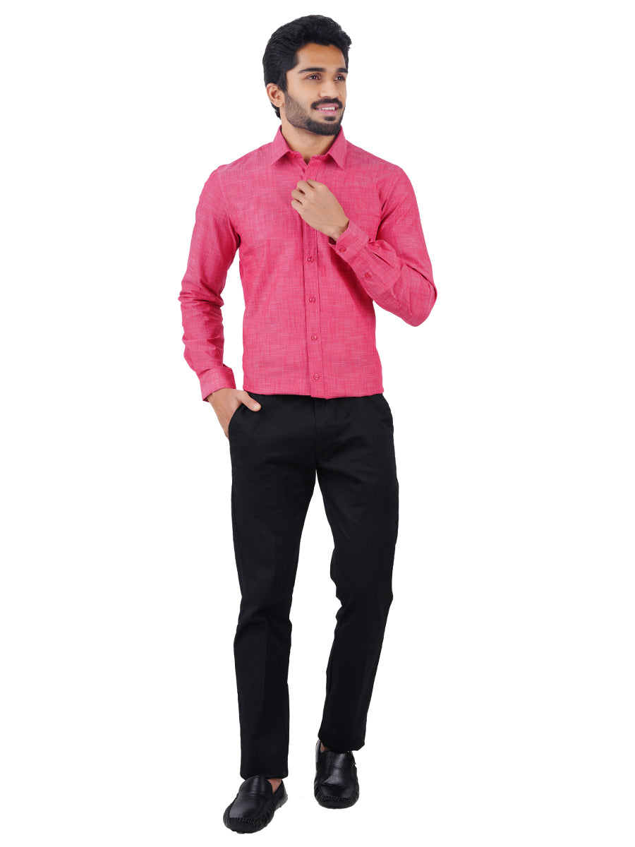 Mens Formal Shirt Full Sleeves Pink CL2 GT1-Full view
