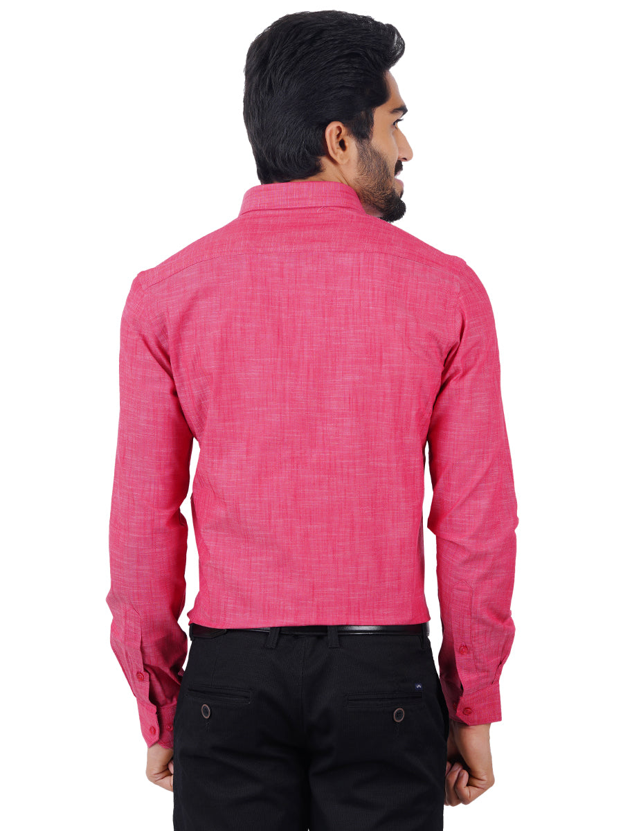 Mens Formal Shirt Full Sleeves Pink CL2 GT1-Back view