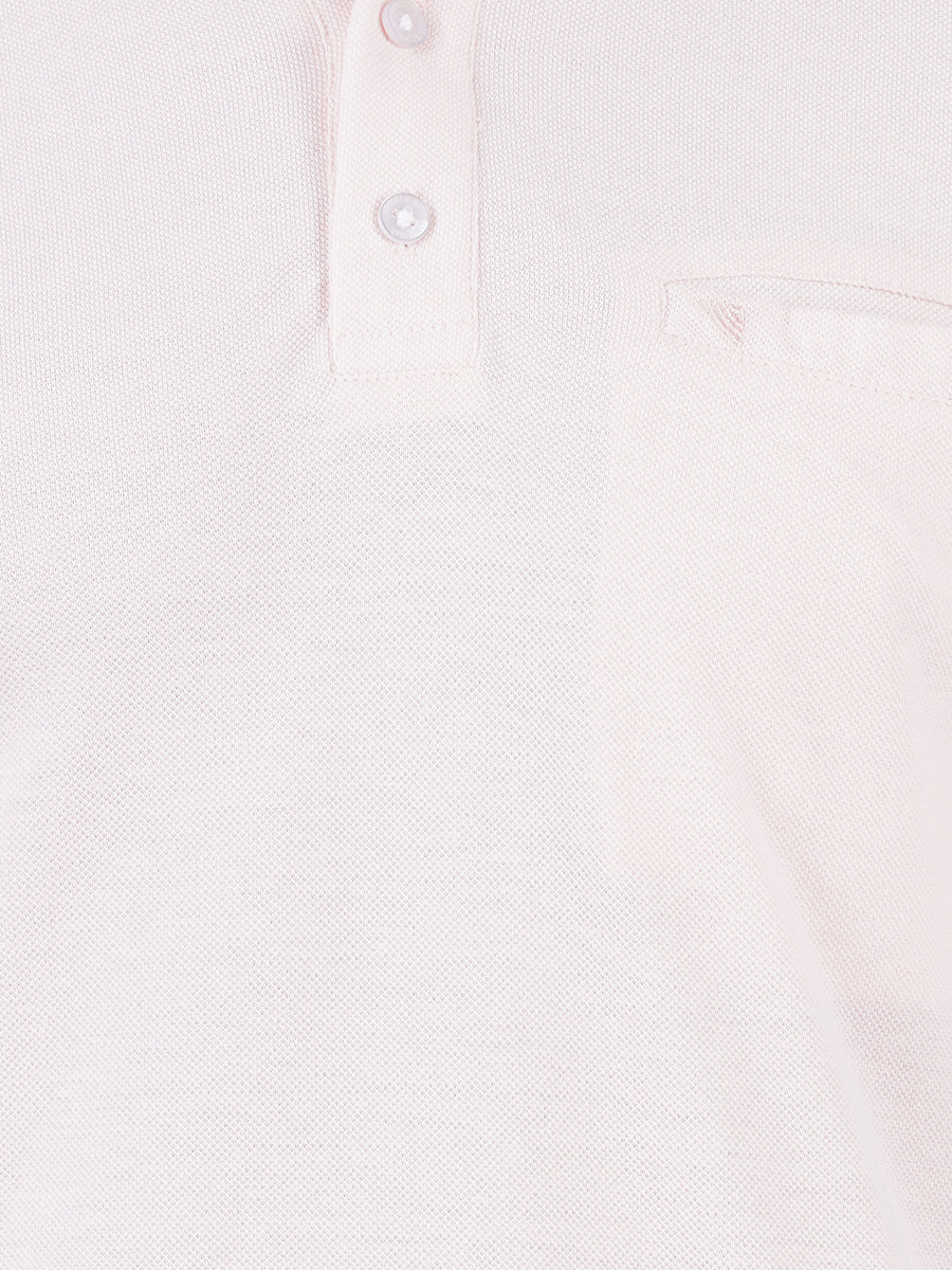 Cotton Blend Polo T-Shirt Pink with Chest Pocket-Zoom view