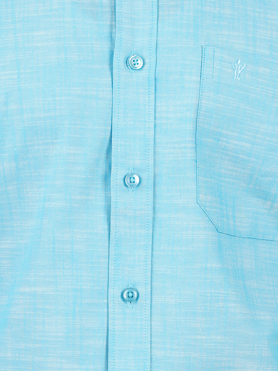 Mens Formal Shirt Full Sleeves Plus Size Sky Blue CL2 GT13-zoom view