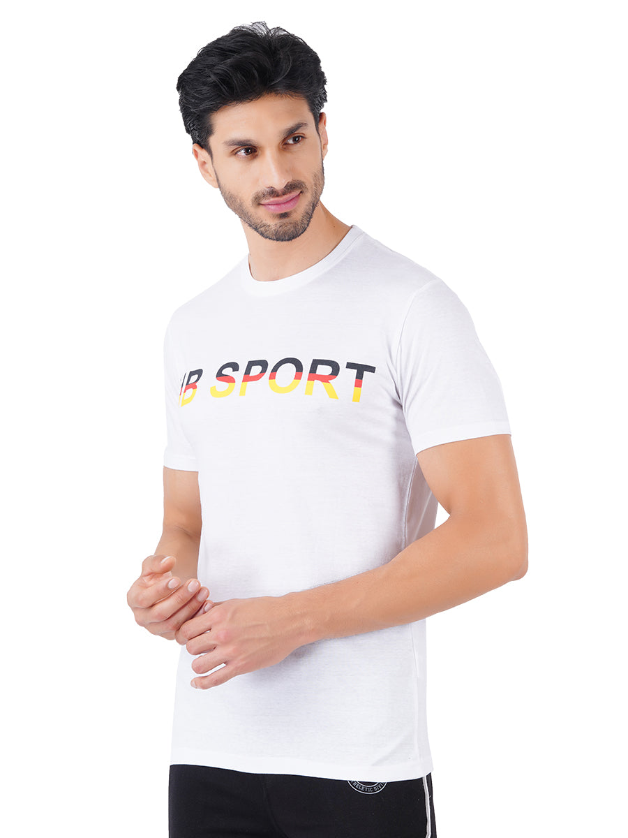 Super Combed Cotton Round Neck Graphic T-Shirt White GT6