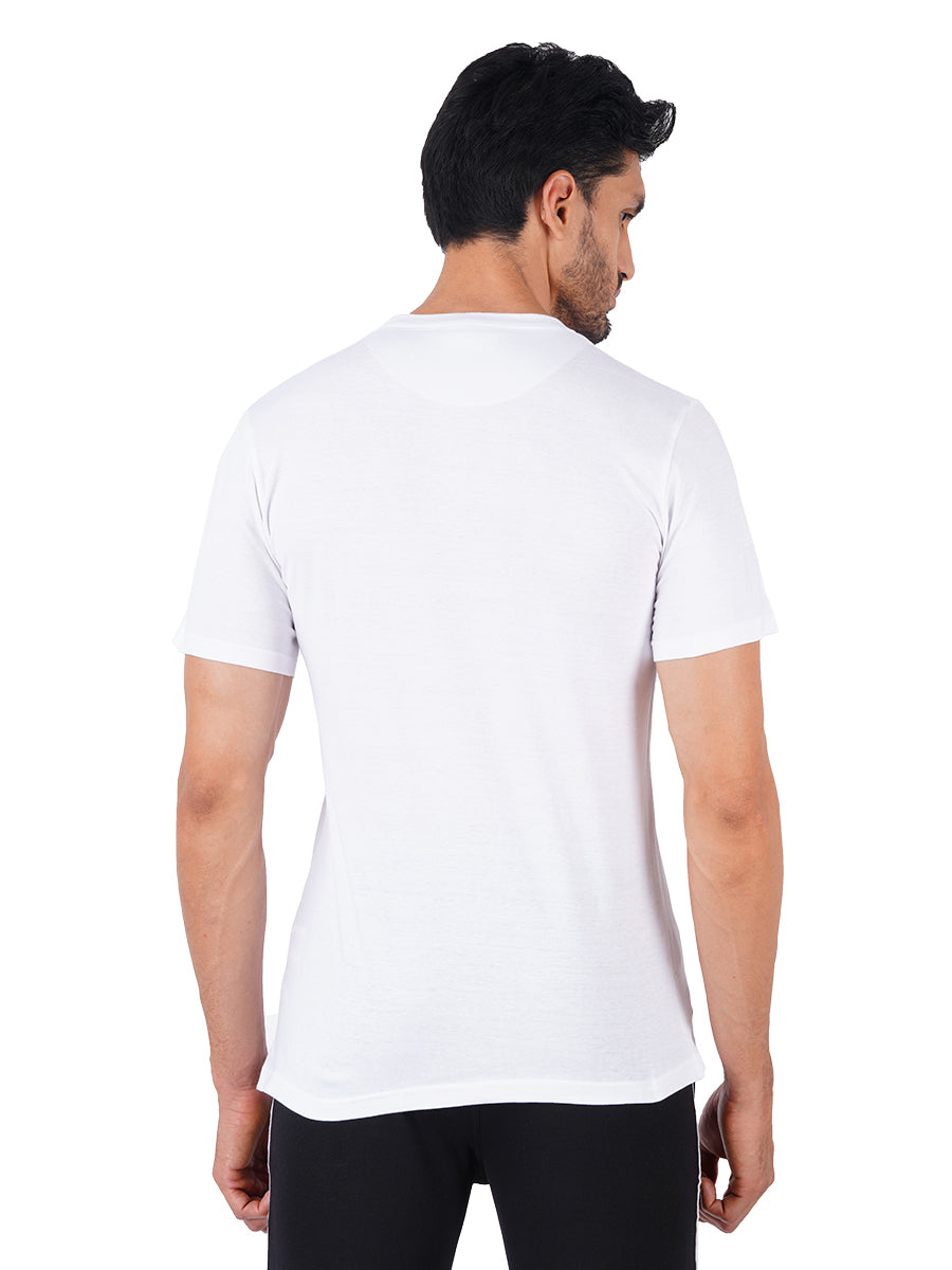 Super Combed Cotton Round Neck Graphic T-Shirt White GT6