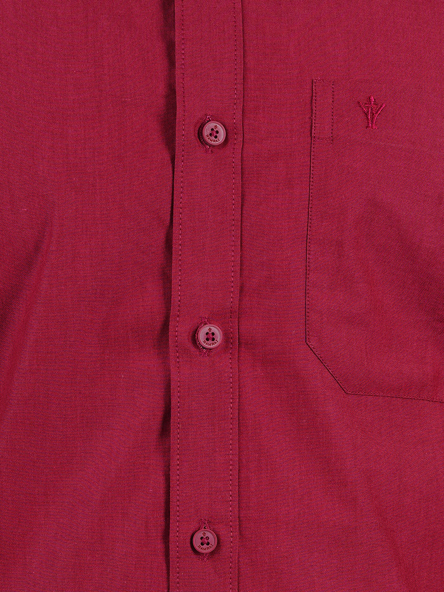 Mens Fancy Border Dhoti & Shirt Set Full Sleeves Purple G116-Zoom view