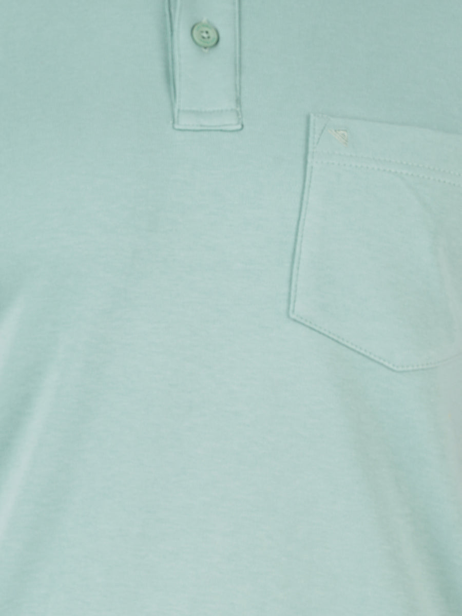 Super Combed Cotton Polo T-Shirt Mint Green with Chest Pocket-Zoom view'