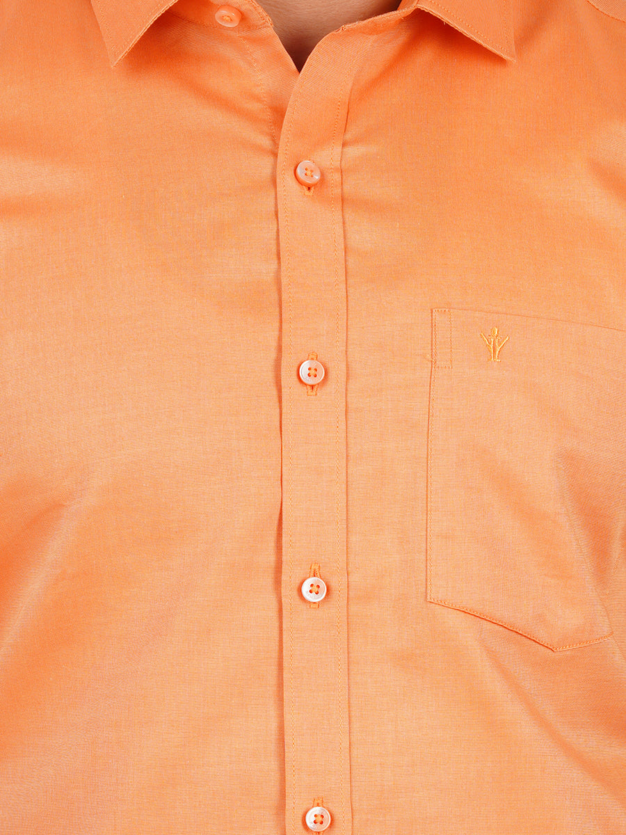 Premium Cotton Shirt Half Sleeves Orange EL GP17-Zoom view