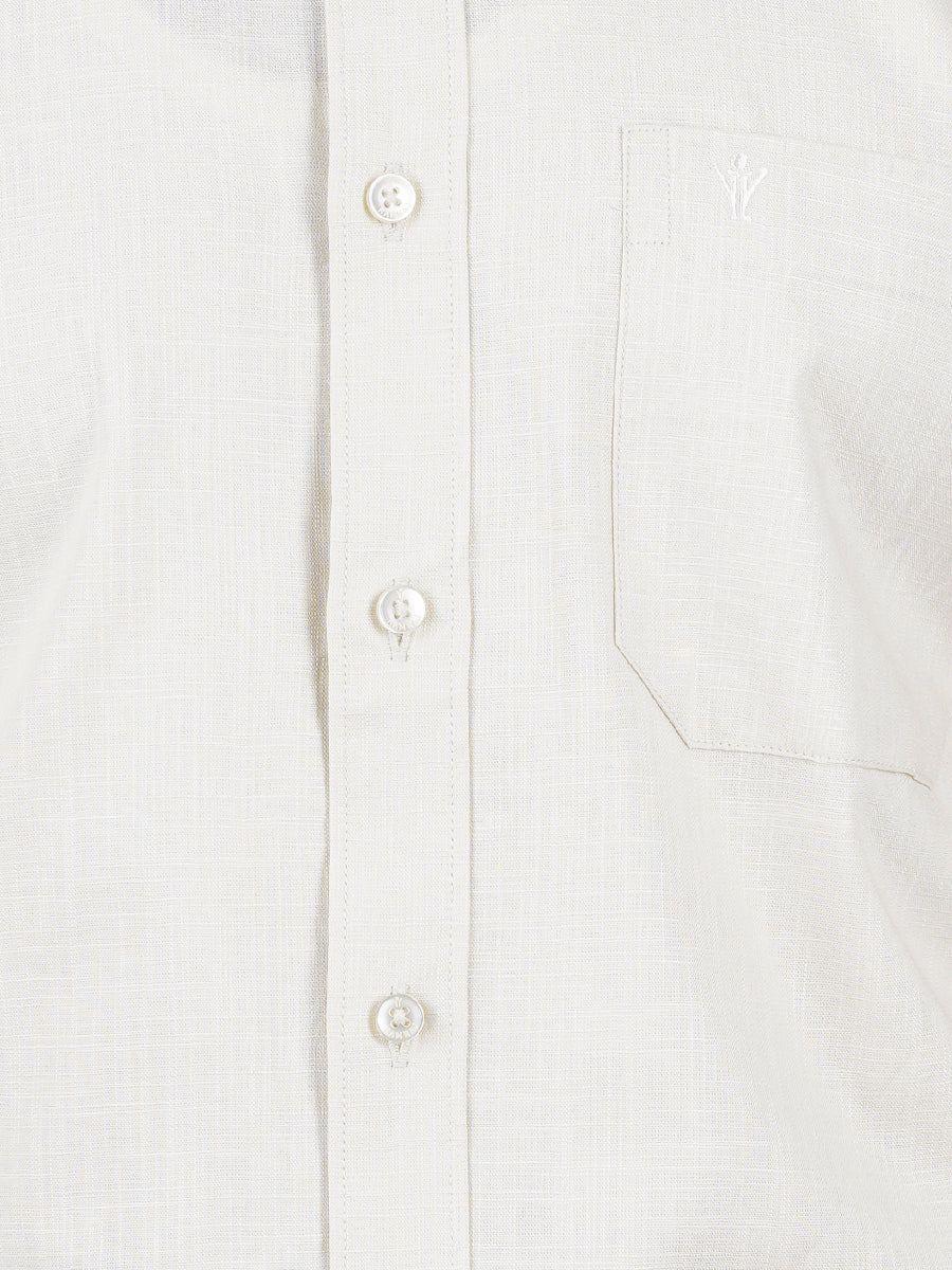 Mens Formal Shirt Full Sleeves Cream CL2 GT15-Zoom view