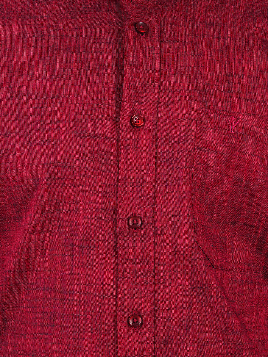 Mens Formal Shirt Full Sleeves Red CL2 GT3-Zoom view