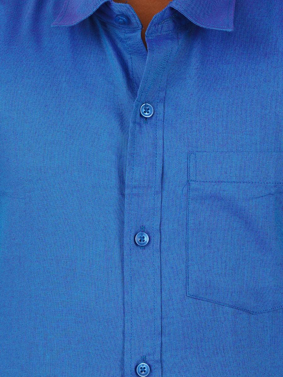 Boys Matching Dhoti & Shirt Combo Madison Blue OX15 -  Ramraj Cotton-Zoom view