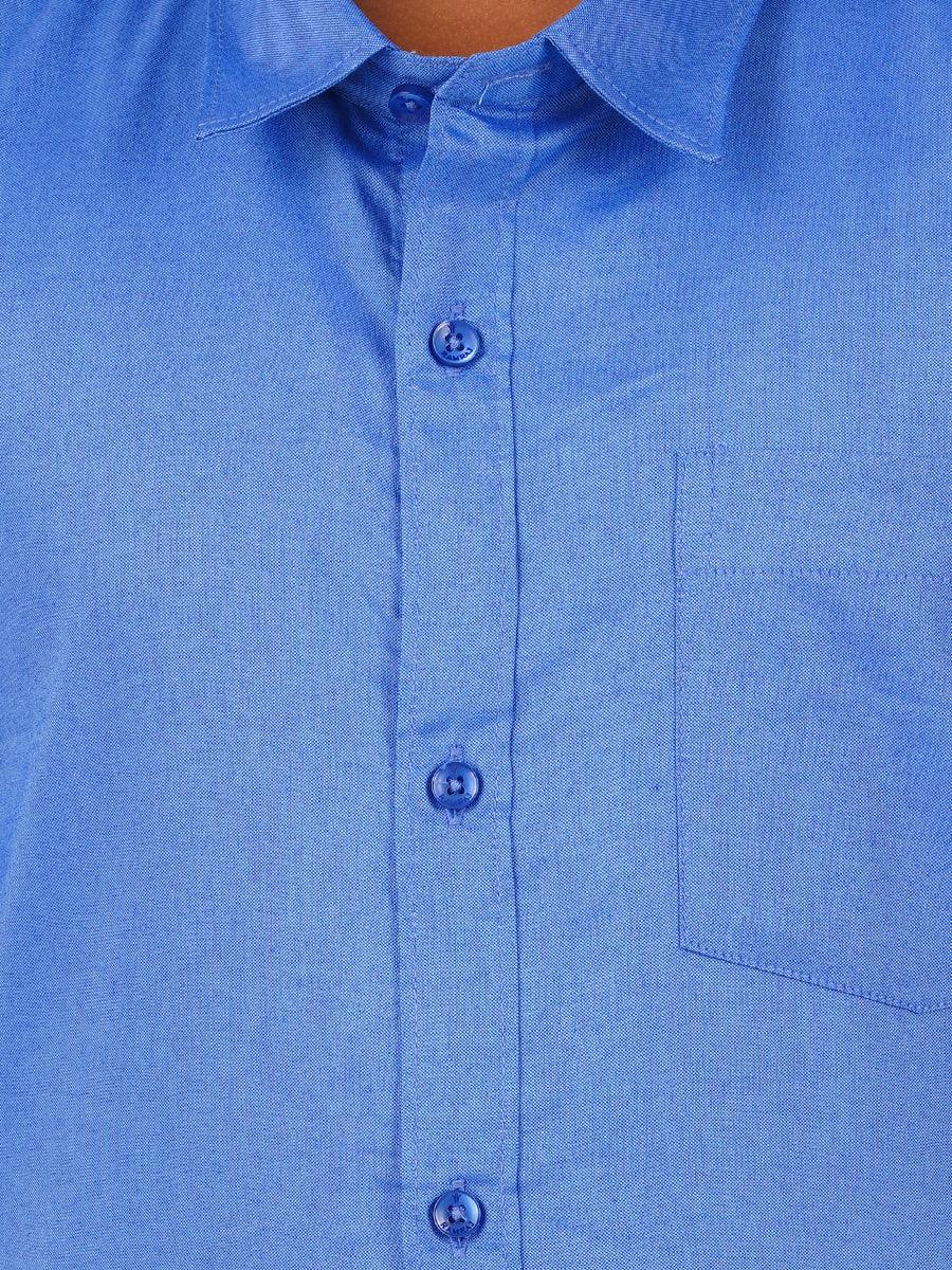 Boys Matching Dhoti & Shirt Combo Sapphire Blue OX10 -  Ramraj Cotton-Zoom view