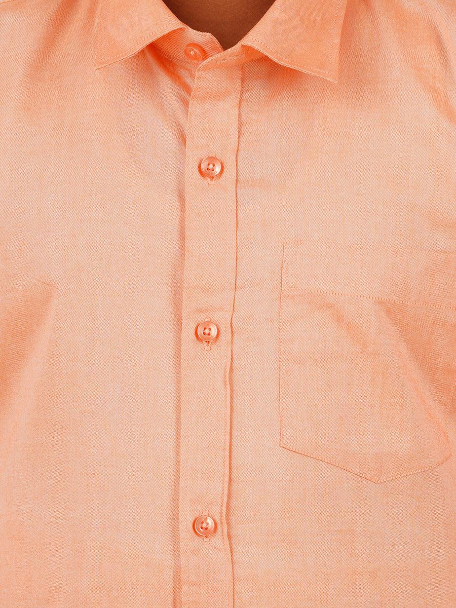 Boys Matching Dhoti & Shirt Combo Salmon OX27 -  Ramraj Cotton-Zoom view