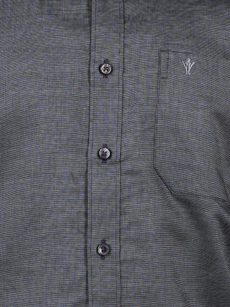 Premium Cotton Shirt Full Sleeves Grey EL GP2-Zoom view
