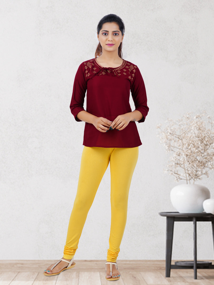 Buy Gold-Toned Leggings for Women by Ethnicity Online | Ajio.com