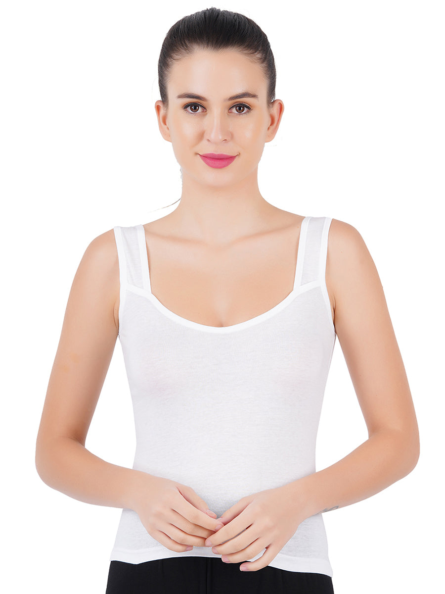 Womens White Camisole Gracey (2 PCs Pack)